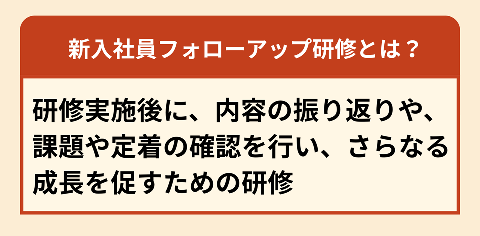 図:新入社員フォローアップ研修とは?
